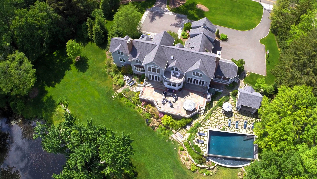 Aerial view of Luxury home